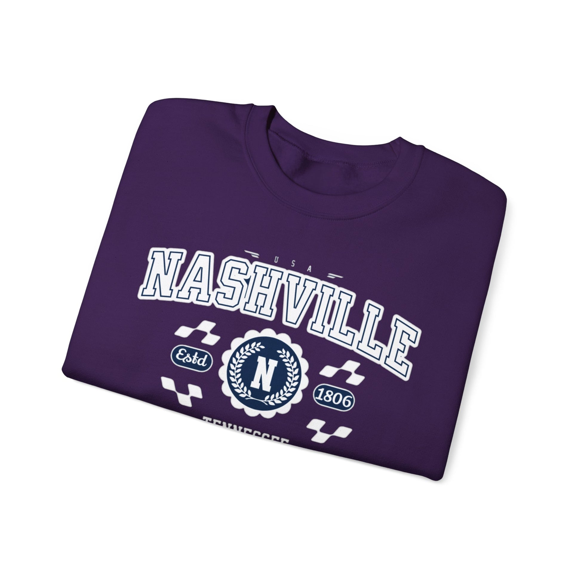 Vintage Nashville Tennessee Athletic Sports Design varsity pullover sweater  Crewneck Sweatshirt - Jacketon