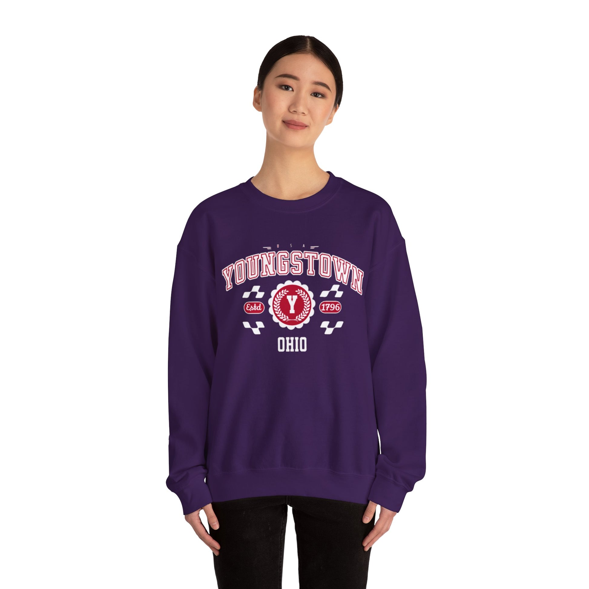 Vintage Youngstown Ohio Athletic Sports Design varsity pullover sweater  Crewneck Sweatshirt - Jacketon