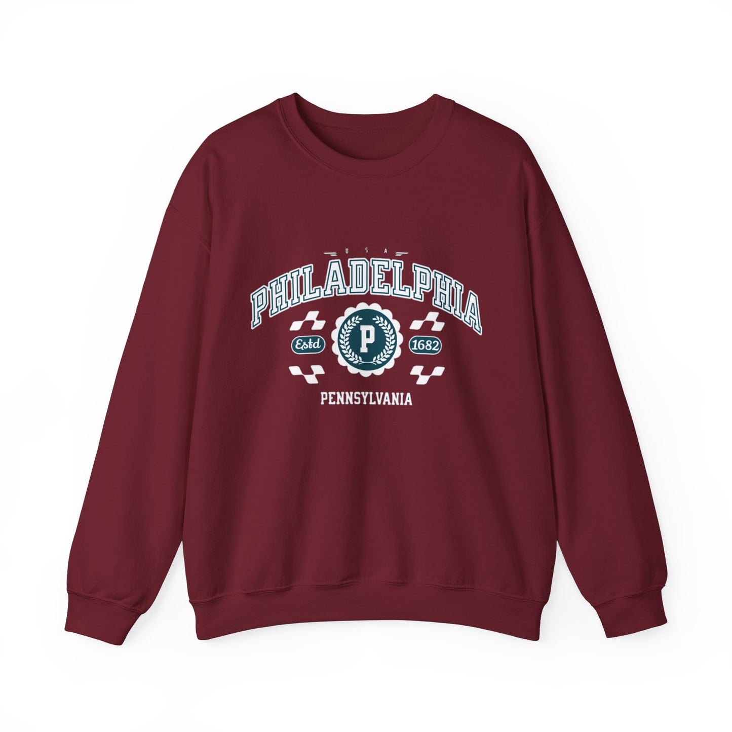 Vintage Philadelphia Pennsylvania Athletic Sports Design varsity pullover sweater Crewneck Sweatshirt - Jacketon