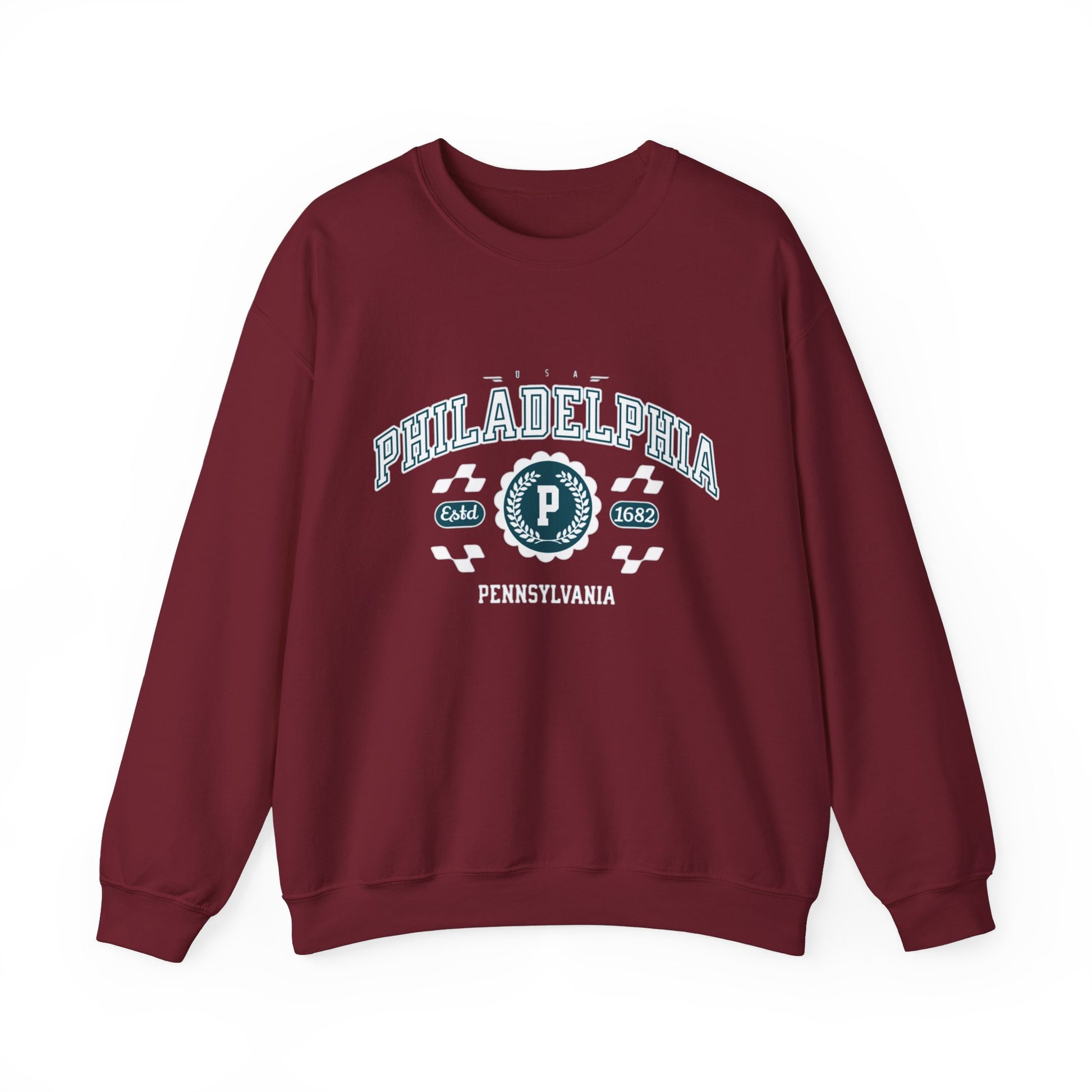 Vintage Philadelphia Pennsylvania Athletic Sports Design varsity pullover sweater Crewneck Sweatshirt - Jacketon