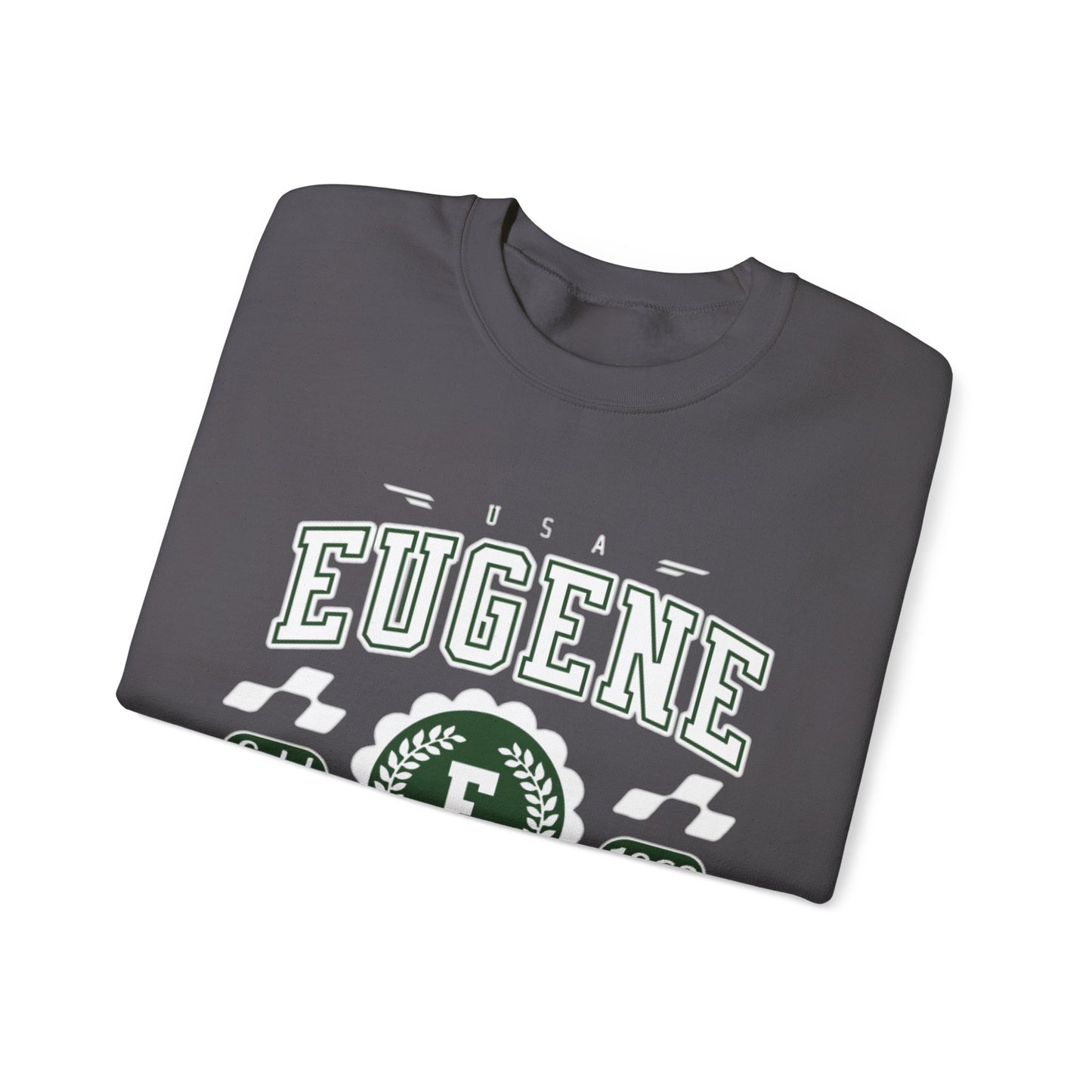 Vintage Eugene Oregon Athletic Sports Design varsity pullover sweater  Crewneck Sweatshirt - Jacketon