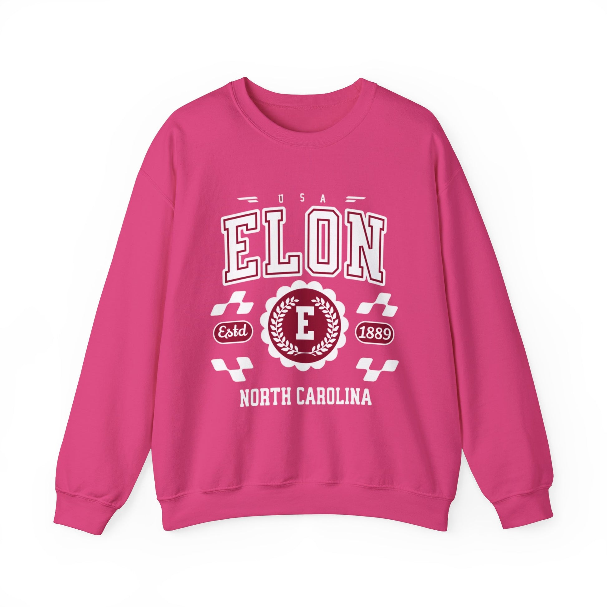 Vintage Elon North Carolina NC Athletic Sports Design varsity pullover sweater Crewneck Sweatshirt - Jacketon