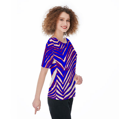 Camisetas de mujer con estampado de cebra de los Buffalo Bills de la NFL