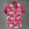 Indiana University Bloomington - Hoosiers Stand Collar Shirt|110GSM Imitation Flax