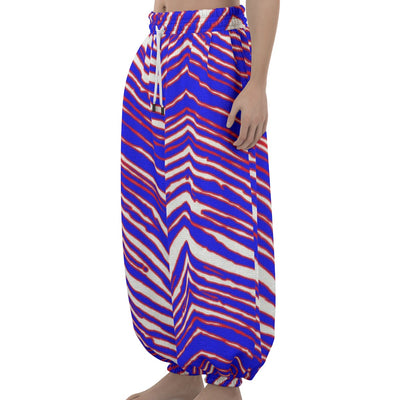 Pantalones de fútbol americano de la NFL Buffalo Bills con estampado de cebra Zubaz unisex
