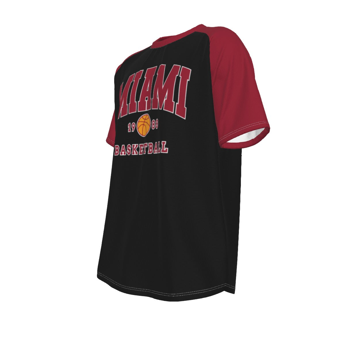 Camiseta de manga corta raglán de baloncesto de la NBA de los Miami Heat