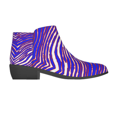 Botas de fútbol americano de la NFL Buffalo Bills Zubaz con estampado de cebra para mujer