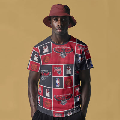 Atlanta Hawks Classic Round Neck T-Shirt Comfortable Loose Fit Jersey Fabric
