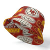 Kansas City Chiefs Double-Sided Printed Bucket Hat for Stylish Versatility