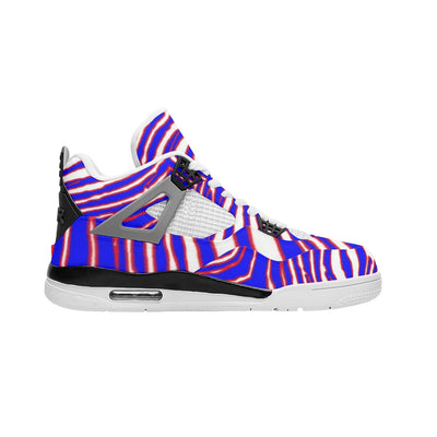Zapatillas de baloncesto con amortiguación de aire y estampado de cebra de los Buffalo Bills de la NFL