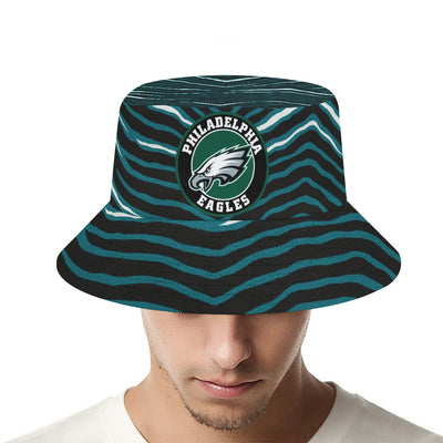 Philadelphia Eagles zubaz zebra stripe   Bucket Hat
