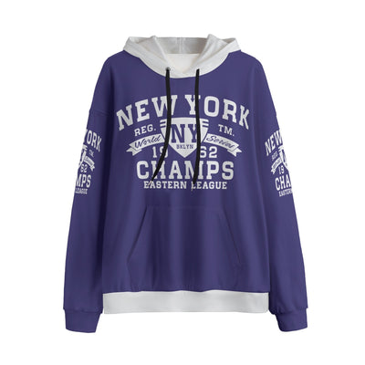 Varsity New York blue navy Pullover Hoodie