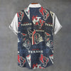Houston Texans Stand Collar Shirt|110GSM Imitation Flax