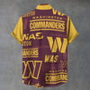 Washington Commanders Stand Collar Shirt|110GSM Imitation Flax