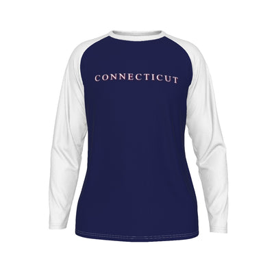 Universidad de Connecticut - Camiseta de manga larga con mangas raglán de los Huskies