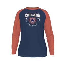 Chicago Illinois Men's Long Sleeve T-shirt With Raglan Sleeve
