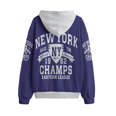 Varsity New York blue navy Pullover Hoodie