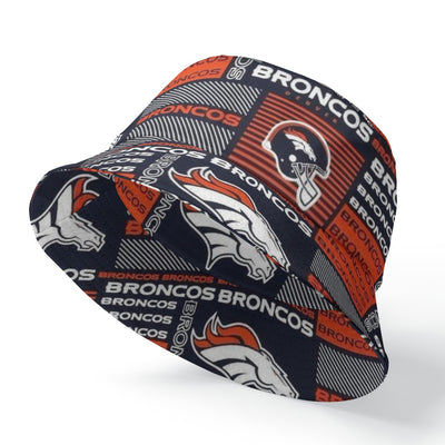 Denver Broncos Reversible Bucket Hat with Double-Sided Print Design