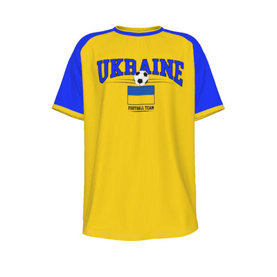 UKRAINE EUro football team O-neck Short Sleeve T-shirt