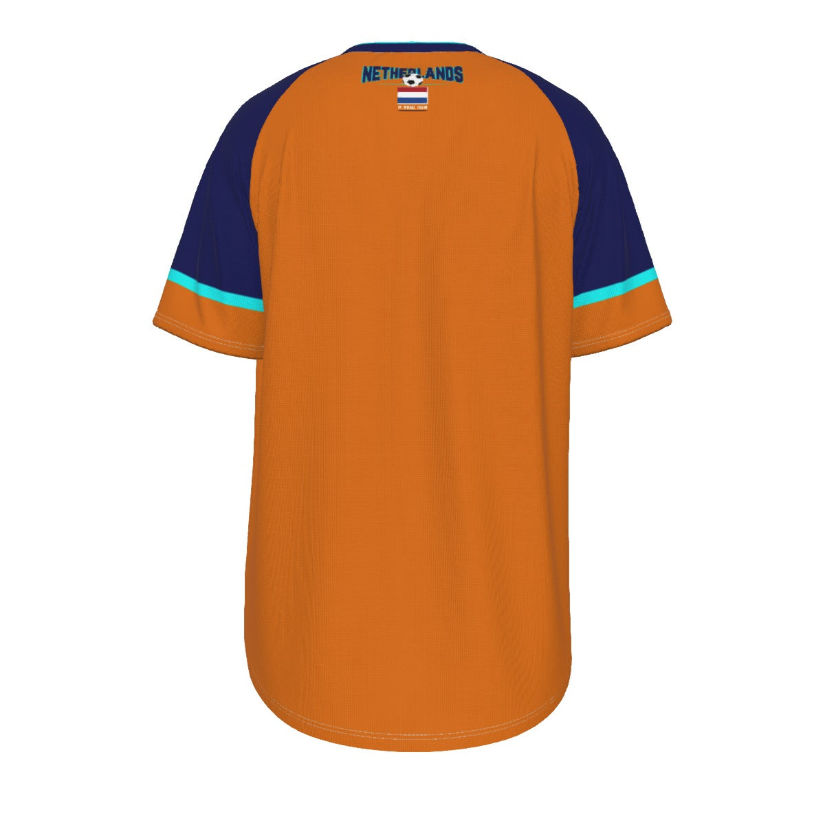Camiseta naranja de manga corta con cuello redondo de la selección de fútbol de Holanda