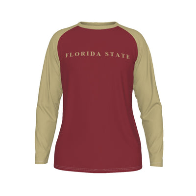 Universidad Estatal de Florida - Camiseta de manga larga con mangas raglán de los Seminoles