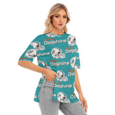 Miami Dolphins Women's Short Sleeve Hem Split T-Shirt