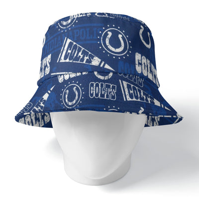 Indianapolis Colts Double-Sided Printing Bucket Hat Fashionable Versatile Polyester
