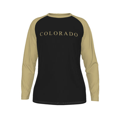 Universidad de Colorado en Boulder - Camiseta de manga larga con mangas raglán de los Buffaloes