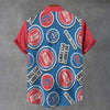 Detroit Pistons Stand Collar Shirt|110GSM Imitation Flax