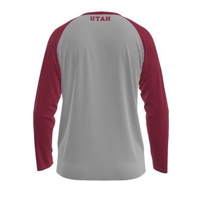 Universidad de Utah - Camiseta de manga larga con mangas raglán de los Utes