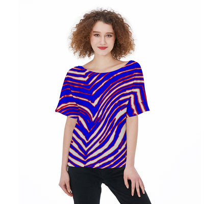 Camisetas de mujer con estampado de cebra de los Buffalo Bills de la NFL
