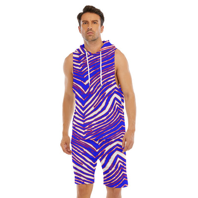 Conjunto de camiseta sin mangas y pantalones cortos con estampado de cebra de los Buffalo Bills de la NFL para hombre