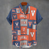 University of Virginia Cavaliers Stand Collar Shirt in 110GSM Imitation Flax