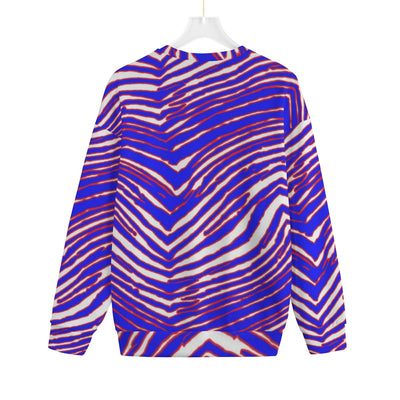 Suéter de punto unisex de polar con estampado de cebra de los Buffalo Bills de la NFL | Talla grande