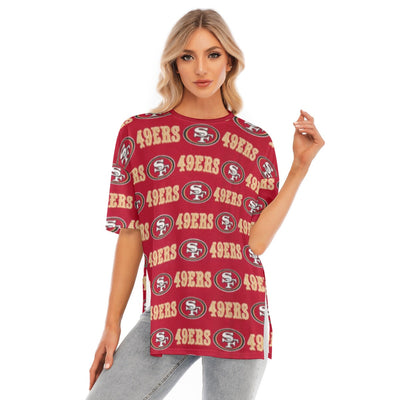 San Francisco 49ers NFL Women's Short Sleeve T-Shirt with Hem Split