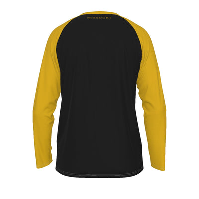 Universidad de Missouri - Camiseta de manga larga con mangas raglán de los Tigers