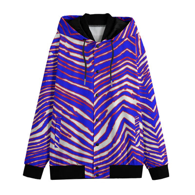 Chaqueta universitaria con estampado de cebra Zubaz de los Buffalo Bills de fútbol americano de la NFL