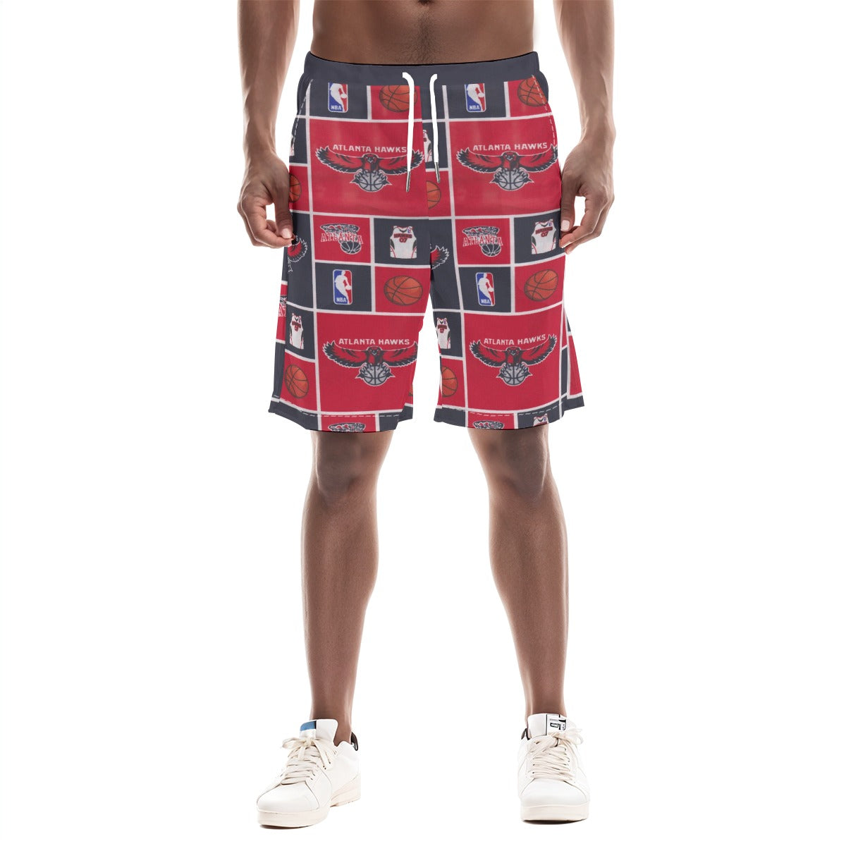 Pantalones cortos de baloncesto de la NBA de los Atlanta Hawks con bolsillo