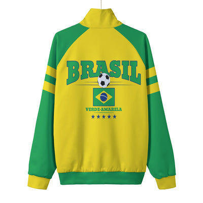 Chaqueta de cuello alto de la selección brasileña de fútbol - Chaqueta de fútbol de BRASIL