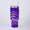 Nfl Football Buffalo Bills zubaz zebra print  40oz Diamond Cup With Stainless Steel Straw