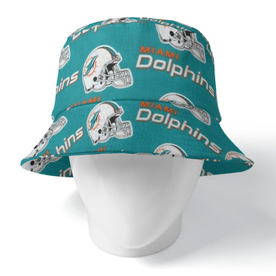 Miami Dolphins Reversible Bucket Hat with Double-Sided Printing