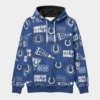 Indianapolis Colts Classic Pullover Hoodie with Front Pocket and Drawstring