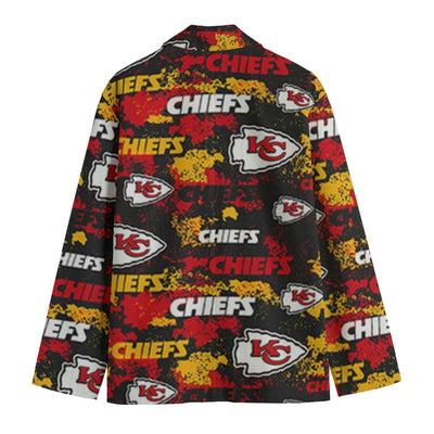 Blazer de cuello de solapa plana de los Kansas City Chiefs