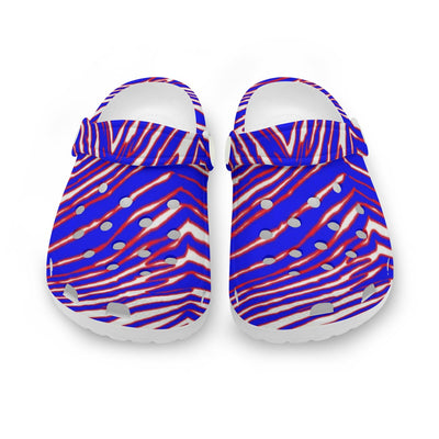 Zapatillas de fútbol americano de la NFL Buffalo Bills Zubaz con estampado de cebra para niños