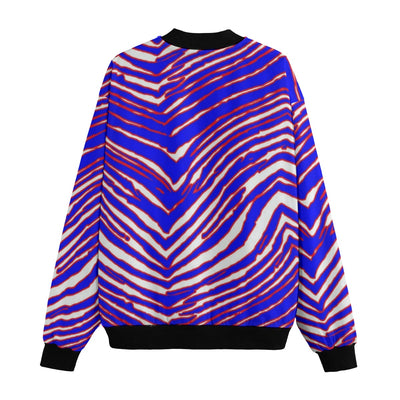 Chaqueta bomber de polar con estampado de cebra Zubaz de los Buffalo Bills de la NFL