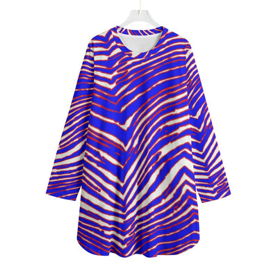 Vestido de mujer con estampado de cebra de los Buffalo Bills de la NFL | Algodón de 180 g/m²