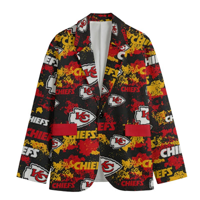 Blazer de cuello de solapa plana de los Kansas City Chiefs