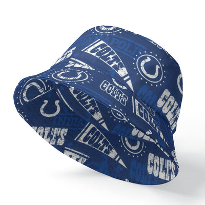 Indianapolis Colts Double-Sided Printing Bucket Hat Fashionable Versatile Polyester