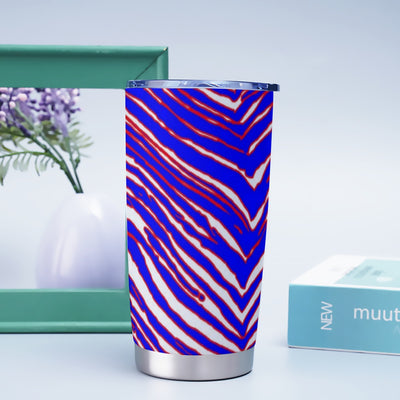 Nfl Football Buffalo Bills zubaz zebra print  Tumbler 20oz