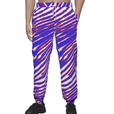 Pantalones casuales unisex con textura y estampado de cebra de los Buffalo Bills de la NFL